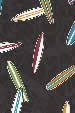 10poenalu black, surfboards apparel cotton, Hawaiian vintage style fabric