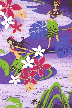 11Hana Ma'i - Vintage Style Hawaiian Large scale, whimsical hula dancers, palm trees, flowers, and monstera ferns, on a cotton poplin apparel fabric