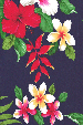 20olo olo Tropical Hawaiian heliconia, hibiscus and plumeria flowers on an apparel.