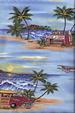 20wala Diamond Head, airplanes, ships, fruit stand apparel cotton, tropical Hawaiian vintage style fabric