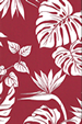 40birdmonstera Tropical Hawaiian bird of paradise flowers on an apparel.