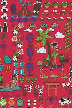 40nakeke Barkcloth Hawaii Fabrics - Vintage Style Hawaiian Fabrics Hula 
		Girls and other fun characters on cotton poplin apparel fabric.