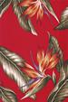 40wali bird of paradise, apparel cotton, tropical Hawaiian vintage style fabric