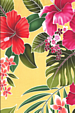 50ukuhi Tropical Hawaiian heliconia, hibiscus and plumeria flowers on an apparel.