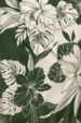 Two - tone green and white, hibiscus with orchid flowers, Hawaiian vintage style fabric.