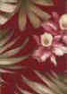 Kula Burgundy Orchid Flowers on a barkcrepe upholstery fabric