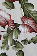 Princeville Cream - Leafy Pattern on a bark crepe textured bark cloth fabric