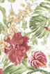 Summertime Tropical floral print on cotton twill.