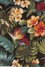 10moha vintage Hawaiian flowery fabric on apparel cotton fabric.