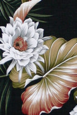 10Nightbloom Hawaiian vintage Night Blooming Cereus Non-Upholstery Barkcloth