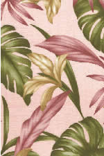 14meli Vintage Hawaiian Lily flowers on a cotton poplin apparel fabric.