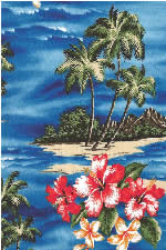 21mauna lepa Hawaiian vintage style fabric