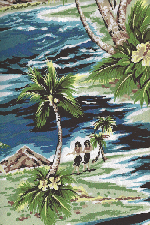 70isles Hawaiian vintage style fabric