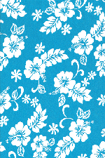 80alani 80alani white hibiscus and plumeria flowers, tropical Hawaiian cotton fabric.