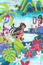 80hana ma'i Hawaiian vintage style fabric