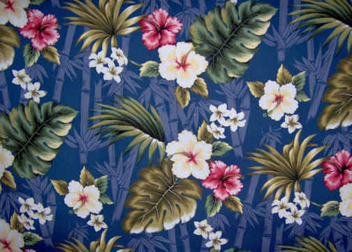 Tropical Hawaiian barkcloth fabric for home decor