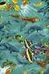 80loko Tropical Fish - on cotton broadcloth fabric. 