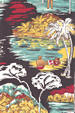 44" wide retro apparel rayon fabric from Barkcloth Hawaii Fabric Shop