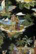 10kanaka Hula, landscape, apparel cotton, Hawaiian vintage style fabric