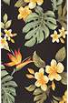 Plumeria & Bird Of Paradise Flowers on  Hawaiian fabric