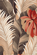 Feather Leaves, vuintage Hawaiian non-upholstery Barkcloth