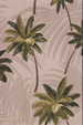 Ani Tan, palm trees on a bark crepe textured upholstery barkcloth fabric.