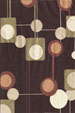 Honolulu Chocolate Atomic Print -  Bark crepe textured  barkcloth fabric