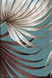 Kailua Blue/Sage Hawaiian leafy palm frond indoor/outdoor fabric