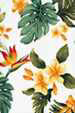 Plumeria & Bird Of Paradise Flowers on  Hawaiian fabric