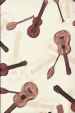 ukulele instruments on a cotton apparel fabric