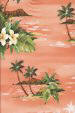 Orange peach, cotton apparel fabric form Barkcloth Hawaii Fabric Shop