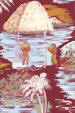 44" wide retro apparel rayon fabric from Barkcloth Hawaii Fabric Shop