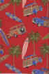 40muku Surf mobiles, woodies, palm trees surfboards on cotton broadcloth fabric. 