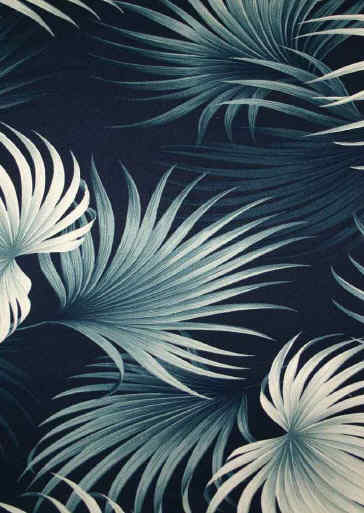 Pokai Bay Tropical Hawaiian Tropical Hawaiian palm leaves, cotton upholstery fabric..