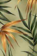 70ena Fronds & Ferns on cotton poplin apparel fabric..