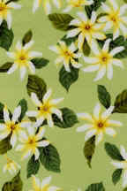 70tiare Tahitian Gardenia  (Tiare) - on cotton broadcloth fabric.