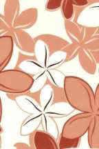 30omea Sixties Plumeria flowers on cotton poplin apparel fabric